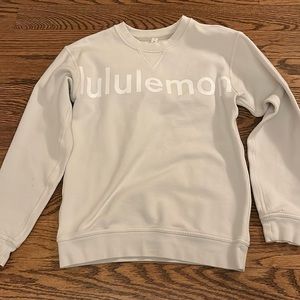white lululemon sweatshirt/ good condition